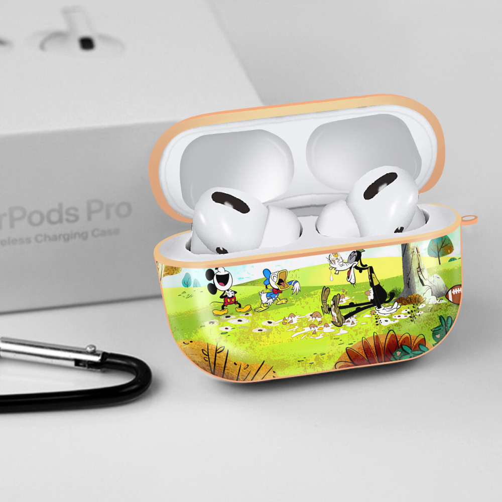 ミッキーマウス Mickey Mouse 【AirPods Pro用】ハードシェル保護ケース｜耐衝撃・防指紋・カラビナ付き商品仕様