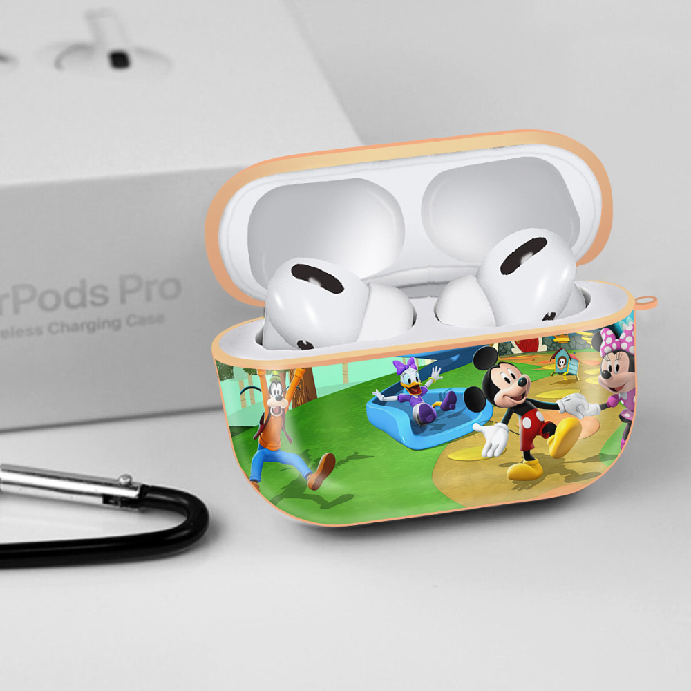 ミッキーマウス Mickey Mouse 【AirPods Pro用】ハードシェル保護ケース｜耐衝撃・防指紋・カラビナ付き商品仕様