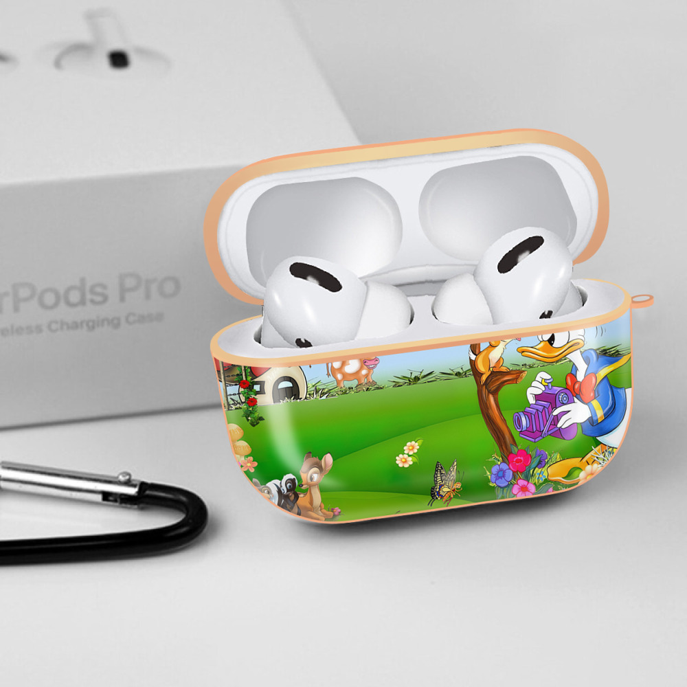ミッキーマウス Mickey Mouse 【AirPods Pro用】ハードシェル保護ケース｜耐衝撃・防指紋・カラビナ付き商品仕様