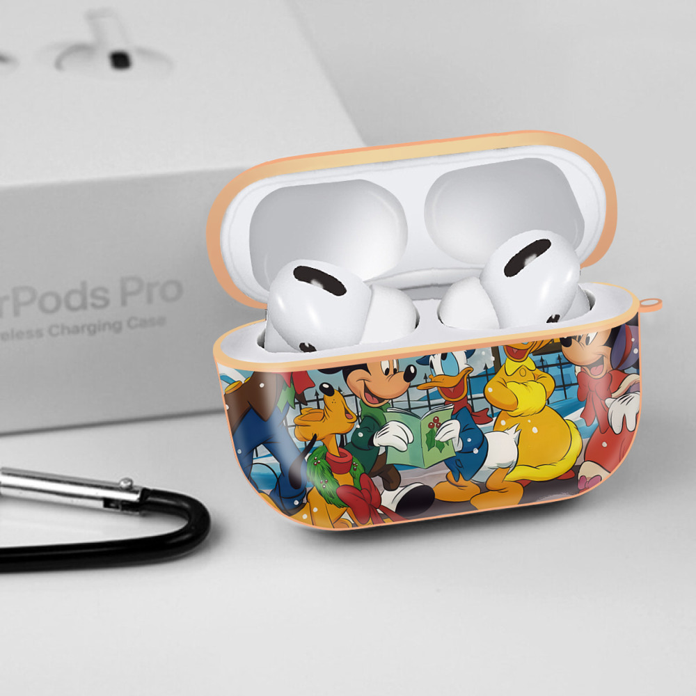 ミッキーマウス Mickey Mouse 【AirPods Pro用】ハードシェル保護ケース｜耐衝撃・防指紋・カラビナ付き商品仕様