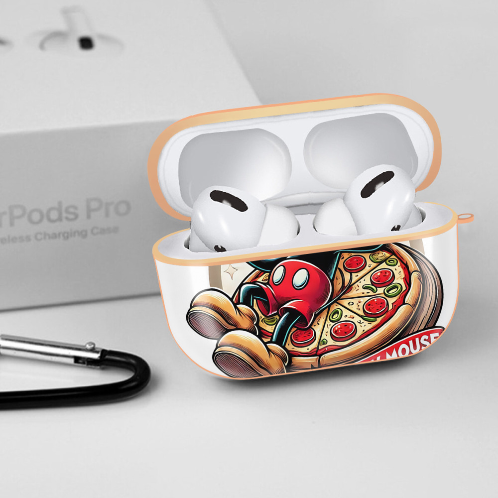 ミッキーマウス Mickey Mouse 【AirPods Pro用】ハードシェル保護ケース｜耐衝撃・防指紋・カラビナ付き商品仕様