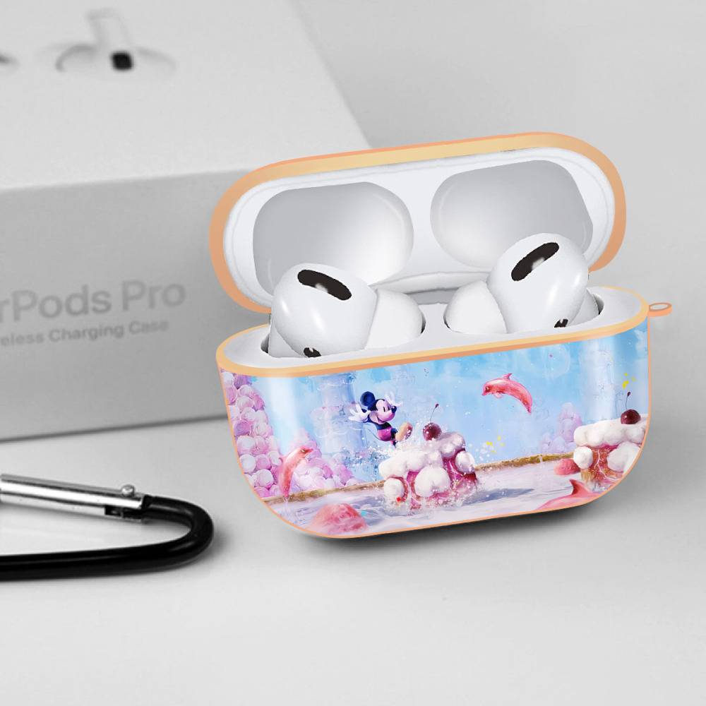 ミッキーマウス Mickey Mouse 【AirPods Pro用】ハードシェル保護ケース｜耐衝撃・防指紋・カラビナ付き商品仕様