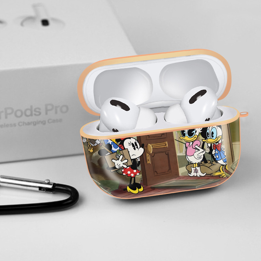 ミッキーマウス Mickey Mouse 【AirPods Pro用】ハードシェル保護ケース｜耐衝撃・防指紋・カラビナ付き商品仕様