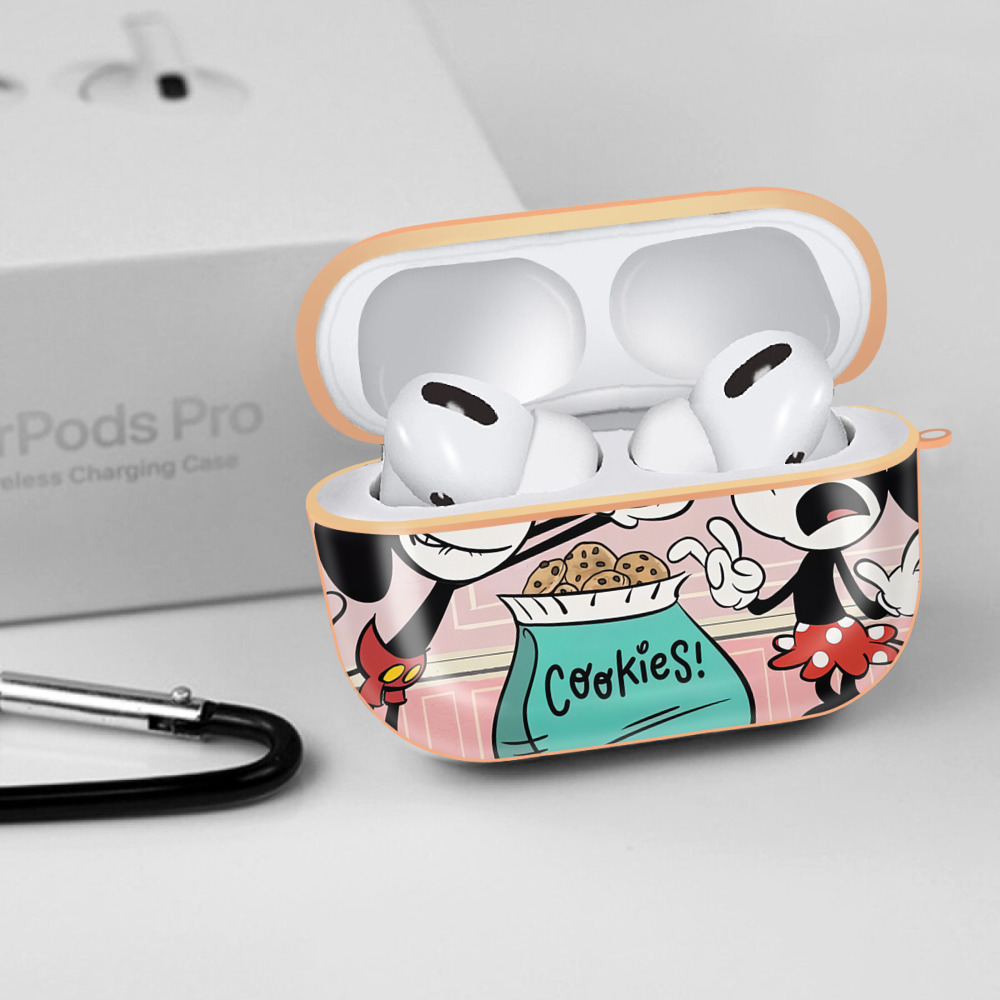 ミッキーマウス Mickey Mouse 【AirPods Pro用】ハードシェル保護ケース｜耐衝撃・防指紋・カラビナ付き商品仕様