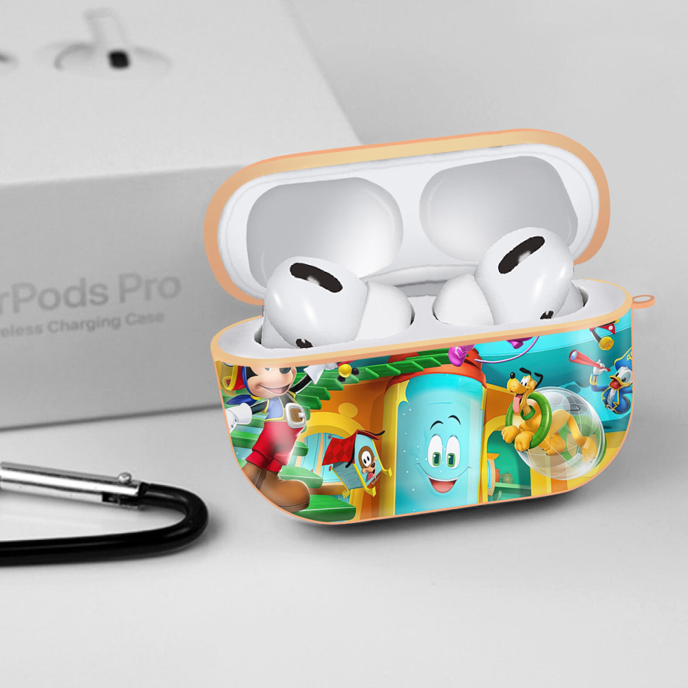 ミッキーマウス Mickey Mouse 【AirPods Pro用】ハードシェル保護ケース｜耐衝撃・防指紋・カラビナ付き商品仕様