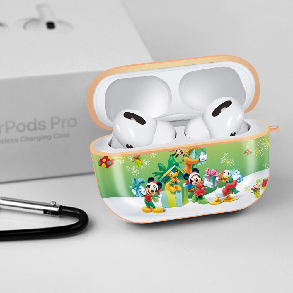 ミッキーマウス Mickey Mouse 【AirPods Pro用】ハードシェル保護ケース｜耐衝撃・防指紋・カラビナ付き商品仕様