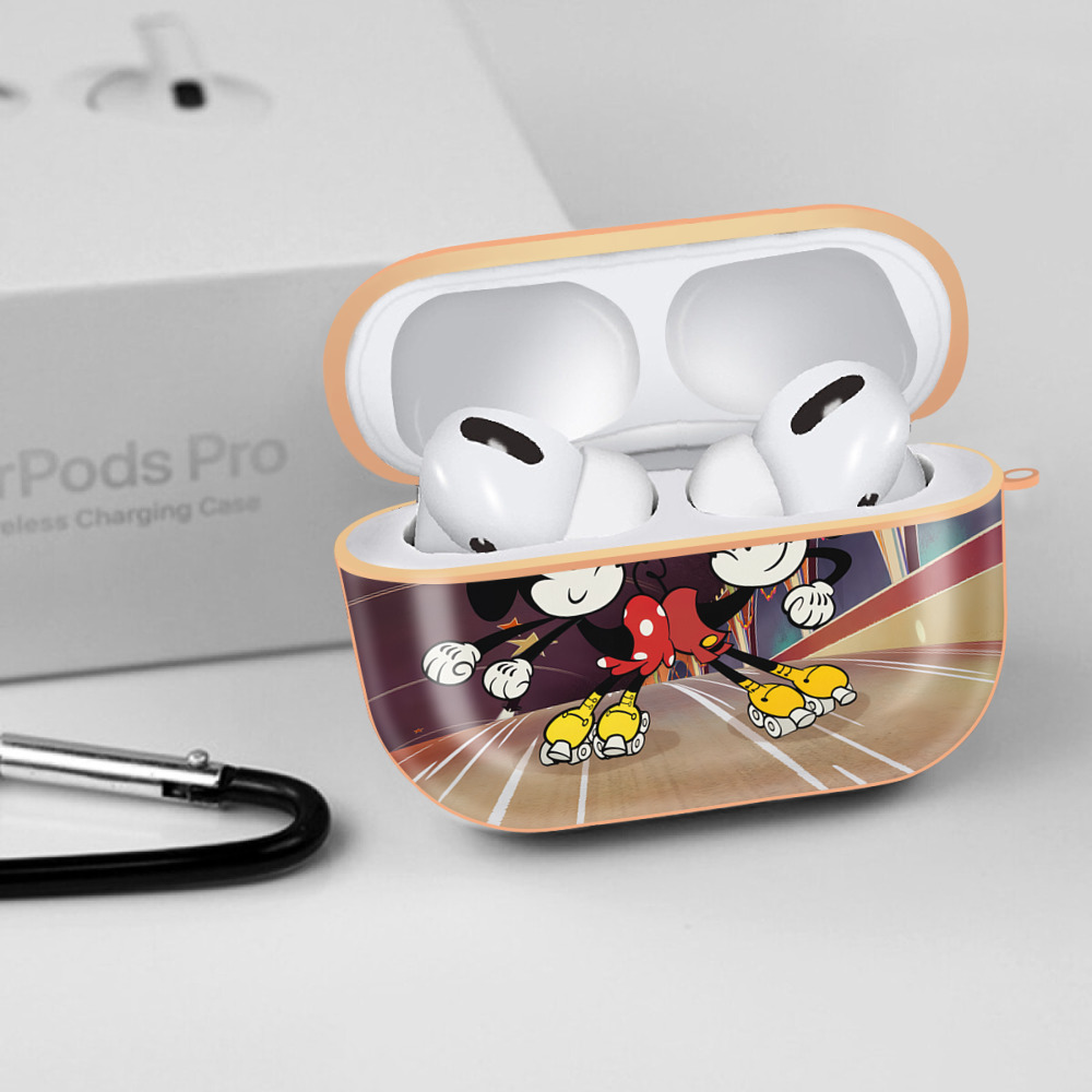 ミッキーマウス Mickey Mouse 【AirPods Pro用】ハードシェル保護ケース｜耐衝撃・防指紋・カラビナ付き商品仕様