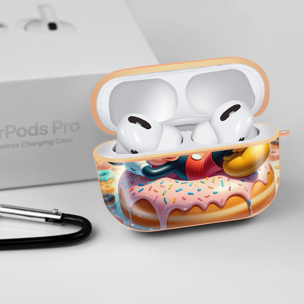 ミッキーマウス Mickey Mouse 【AirPods Pro用】ハードシェル保護ケース｜耐衝撃・防指紋・カラビナ付き商品仕様