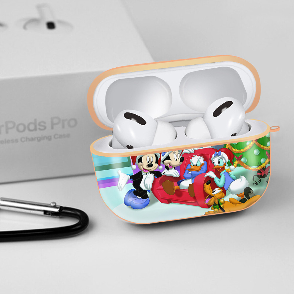 ミッキーマウス Mickey Mouse 【AirPods Pro用】ハードシェル保護ケース｜耐衝撃・防指紋・カラビナ付き商品仕様