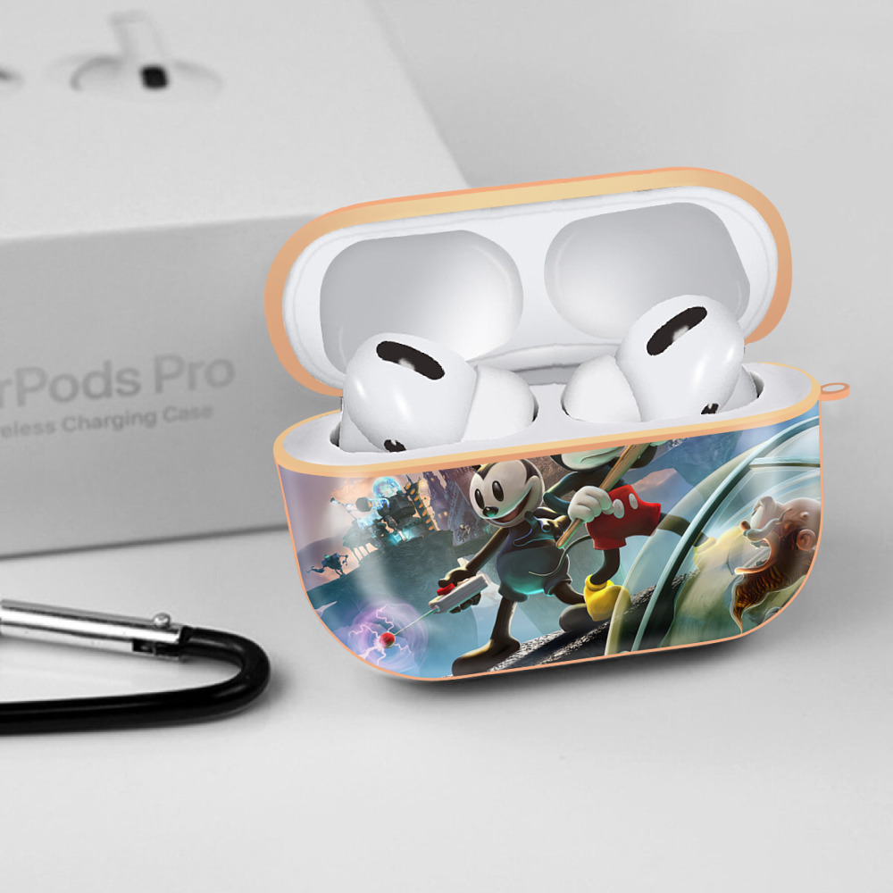 ミッキーマウス Mickey Mouse 【AirPods Pro用】ハードシェル保護ケース｜耐衝撃・防指紋・カラビナ付き商品仕様