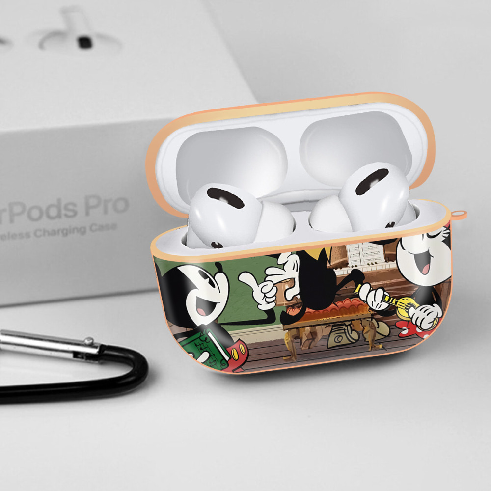 ミッキーマウス Mickey Mouse 【AirPods Pro用】ハードシェル保護ケース｜耐衝撃・防指紋・カラビナ付き商品仕様