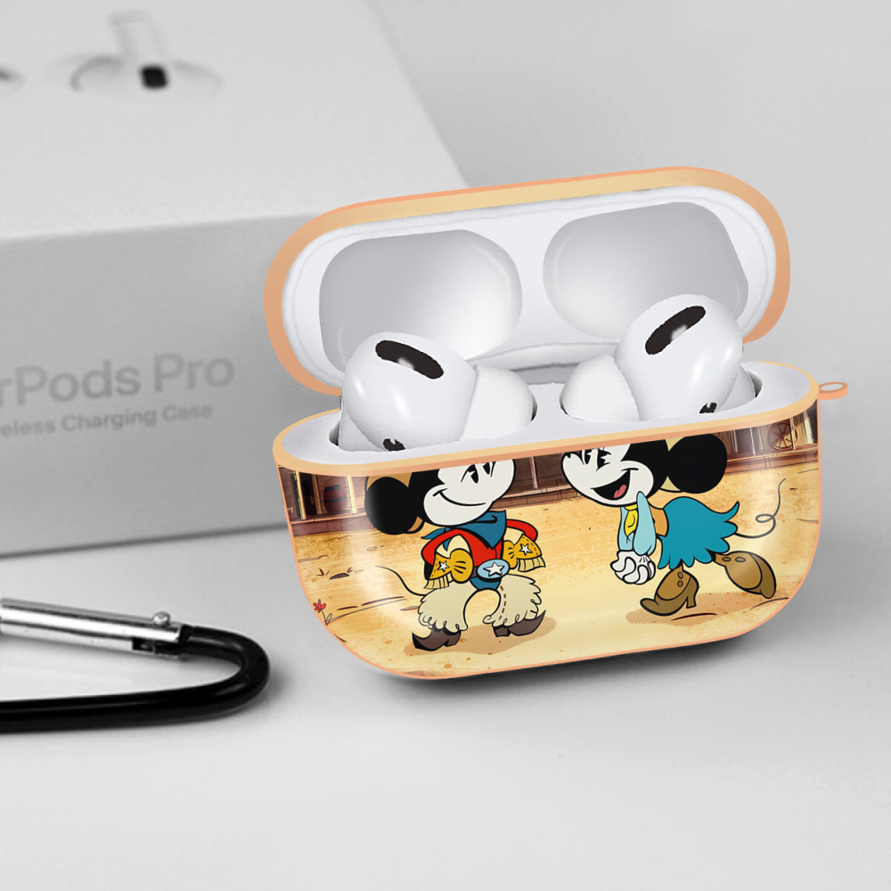 ミッキーマウス Mickey Mouse 【AirPods Pro用】ハードシェル保護ケース｜耐衝撃・防指紋・カラビナ付き商品仕様