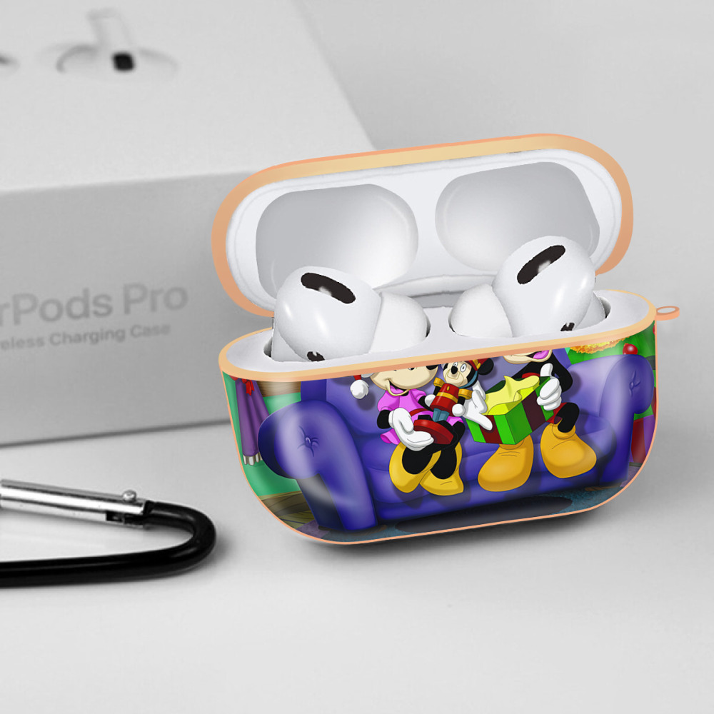 ミッキーマウス Mickey Mouse 【AirPods Pro用】ハードシェル保護ケース｜耐衝撃・防指紋・カラビナ付き商品仕様