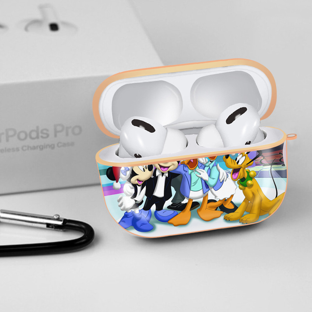 ミッキーマウス Mickey Mouse 【AirPods Pro用】ハードシェル保護ケース｜耐衝撃・防指紋・カラビナ付き商品仕様