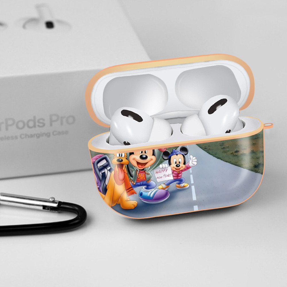 ミッキーマウス Mickey Mouse 【AirPods Pro用】ハードシェル保護ケース｜耐衝撃・防指紋・カラビナ付き商品仕様