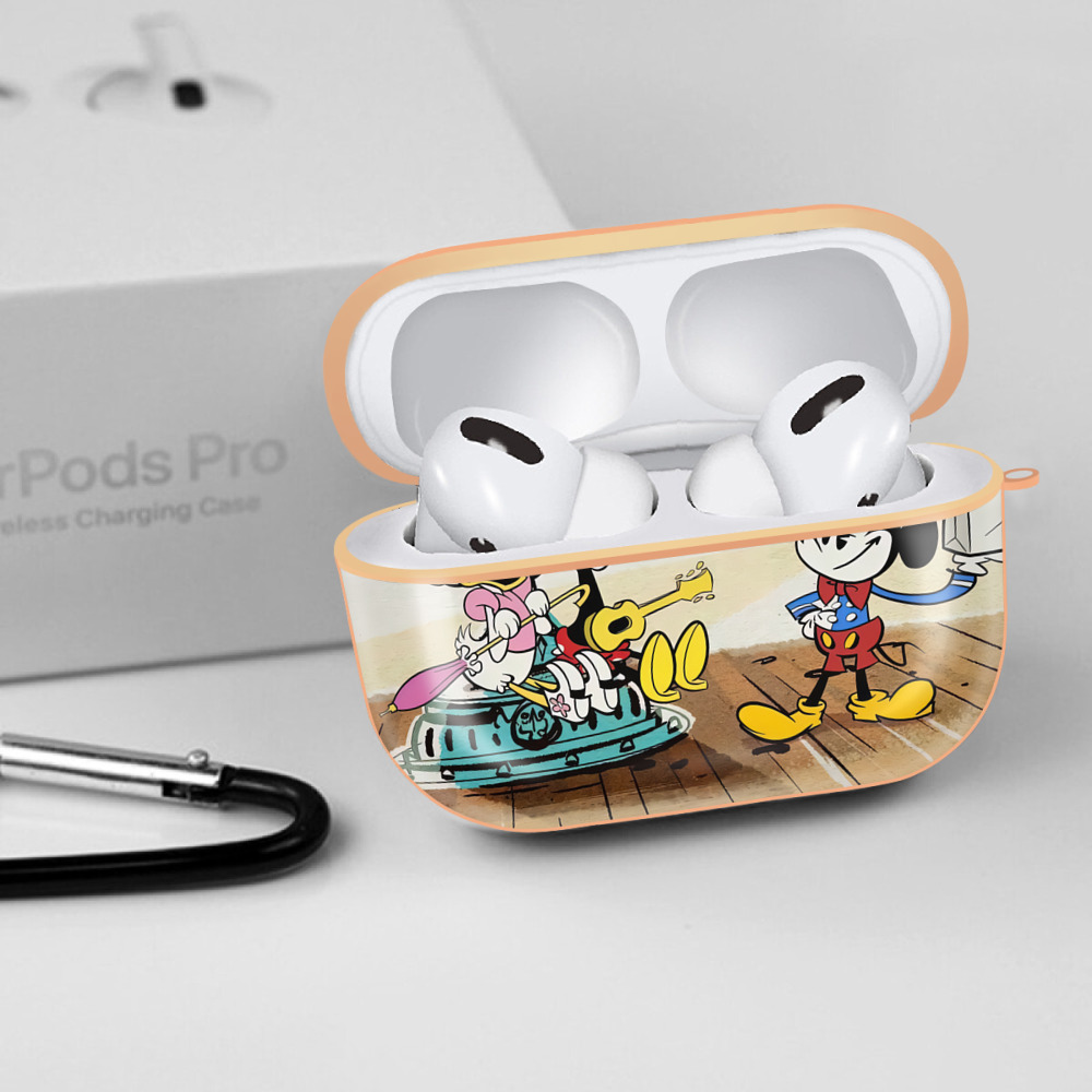 ミッキーマウス Mickey Mouse 【AirPods Pro用】ハードシェル保護ケース｜耐衝撃・防指紋・カラビナ付き商品仕様