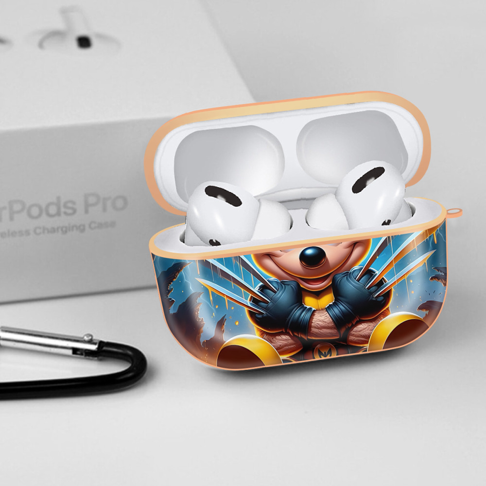 ミッキーマウス Mickey Mouse 【AirPods Pro用】ハードシェル保護ケース｜耐衝撃・防指紋・カラビナ付き商品仕様