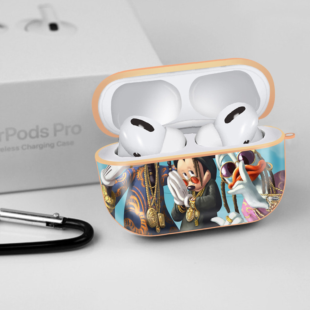 ミッキーマウス Mickey Mouse 【AirPods Pro用】ハードシェル保護ケース｜耐衝撃・防指紋・カラビナ付き商品仕様