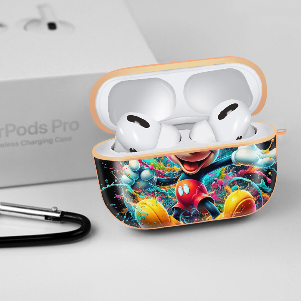ミッキーマウス Mickey Mouse 【AirPods Pro用】ハードシェル保護ケース｜耐衝撃・防指紋・カラビナ付き商品仕様