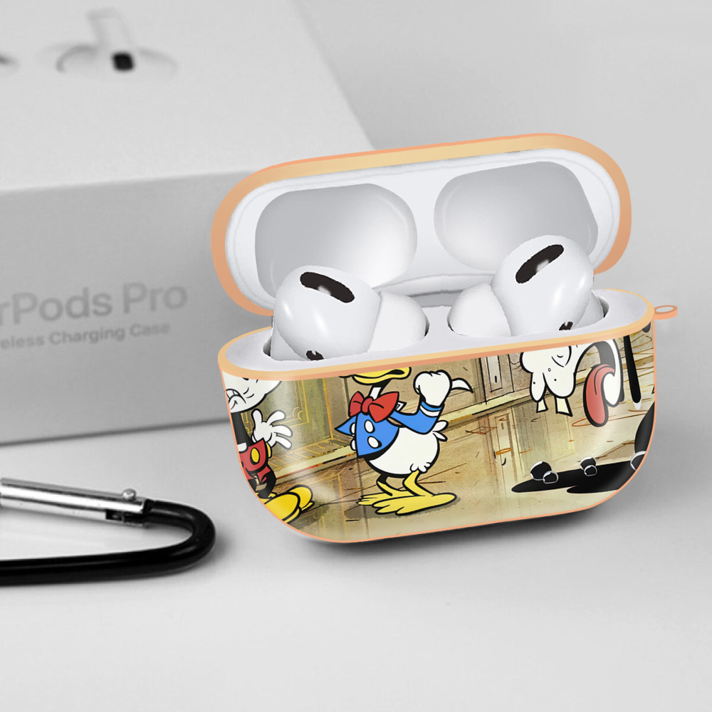 ミッキーマウス Mickey Mouse 【AirPods Pro用】ハードシェル保護ケース｜耐衝撃・防指紋・カラビナ付き商品仕様