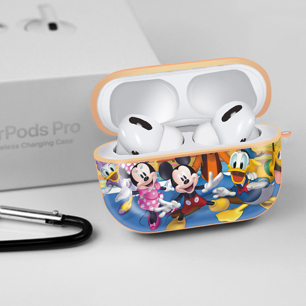ミッキーマウス Mickey Mouse 【AirPods Pro用】ハードシェル保護ケース｜耐衝撃・防指紋・カラビナ付き商品仕様