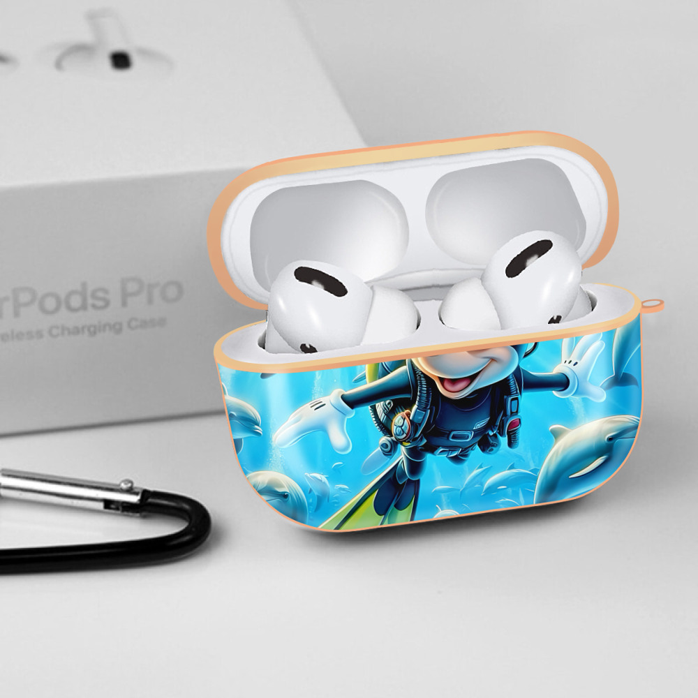 ミッキーマウス Mickey Mouse 【AirPods Pro用】ハードシェル保護ケース｜耐衝撃・防指紋・カラビナ付き商品仕様