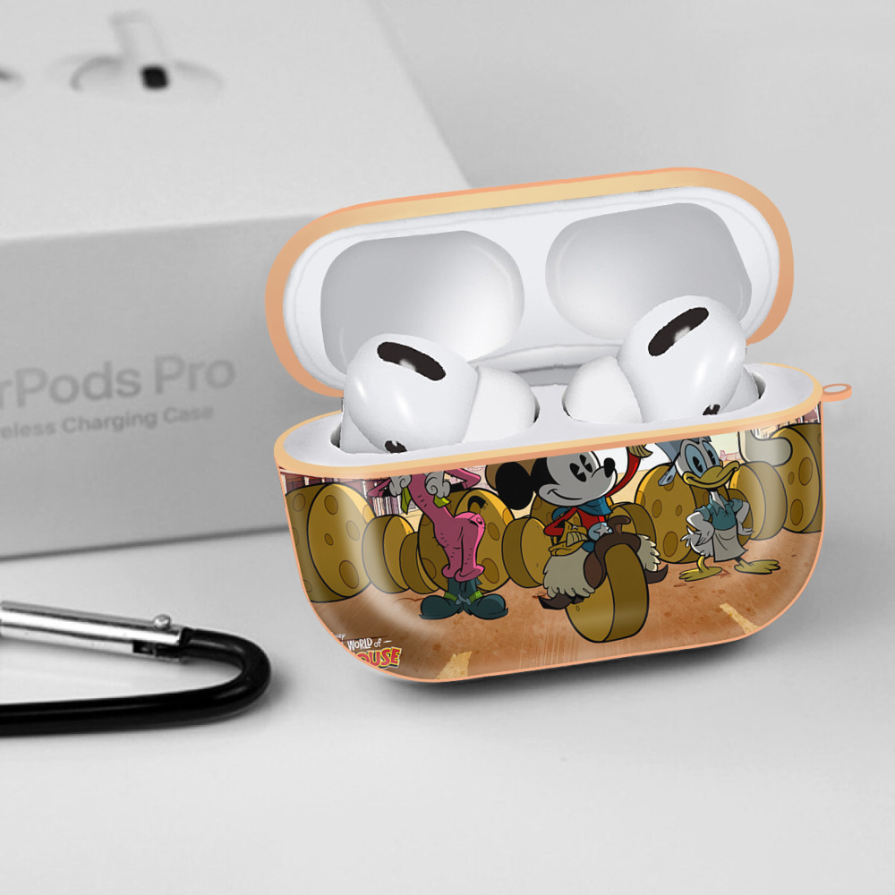 ミッキーマウス Mickey Mouse 【AirPods Pro用】ハードシェル保護ケース｜耐衝撃・防指紋・カラビナ付き商品仕様