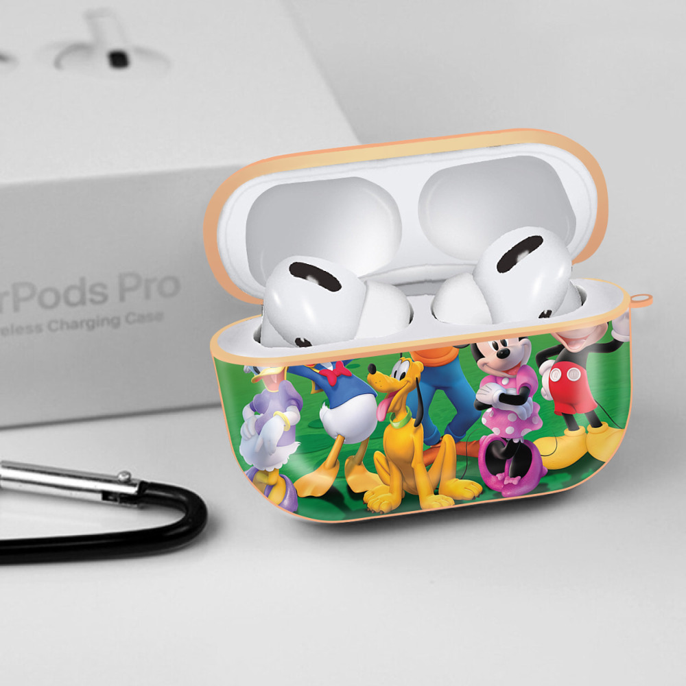 ミッキーマウス Mickey Mouse 【AirPods Pro用】ハードシェル保護ケース｜耐衝撃・防指紋・カラビナ付き商品仕様