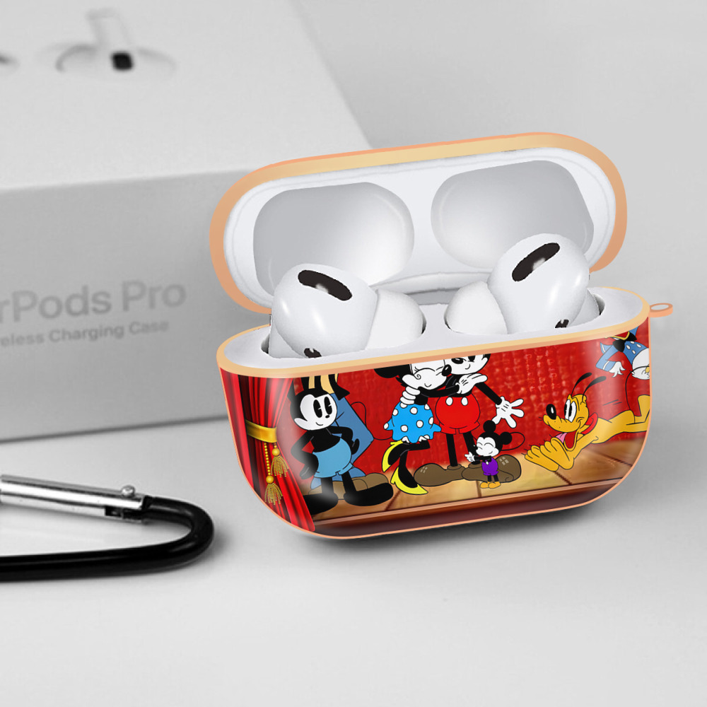 ミッキーマウス Mickey Mouse 【AirPods Pro用】ハードシェル保護ケース｜耐衝撃・防指紋・カラビナ付き商品仕様