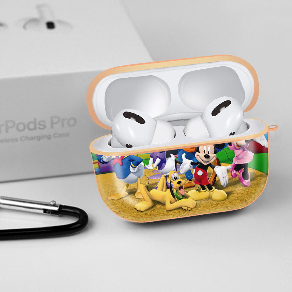 ミッキーマウス Mickey Mouse 【AirPods Pro用】ハードシェル保護ケース｜耐衝撃・防指紋・カラビナ付き商品仕様