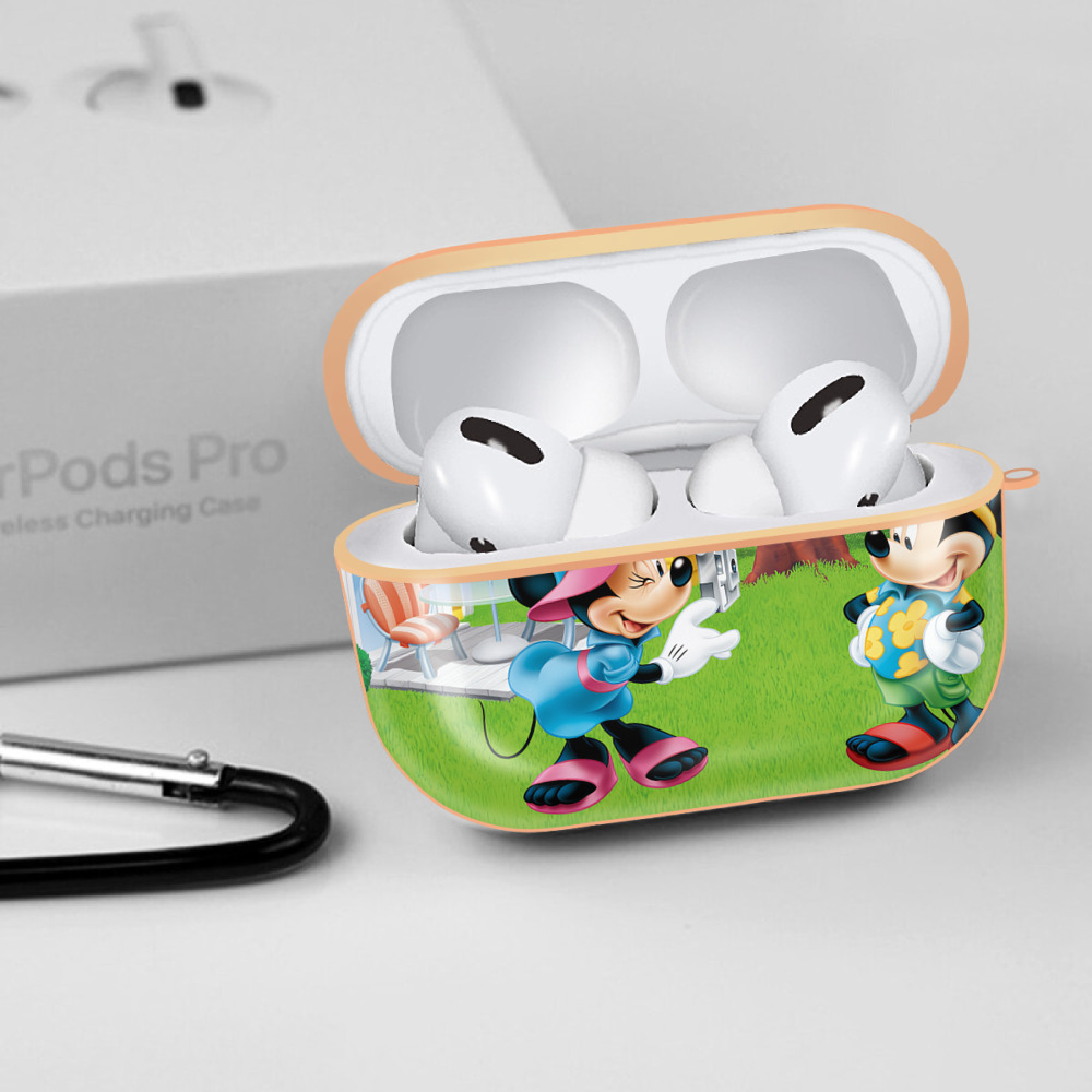 ミッキーマウス Mickey Mouse 【AirPods Pro用】ハードシェル保護ケース｜耐衝撃・防指紋・カラビナ付き商品仕様