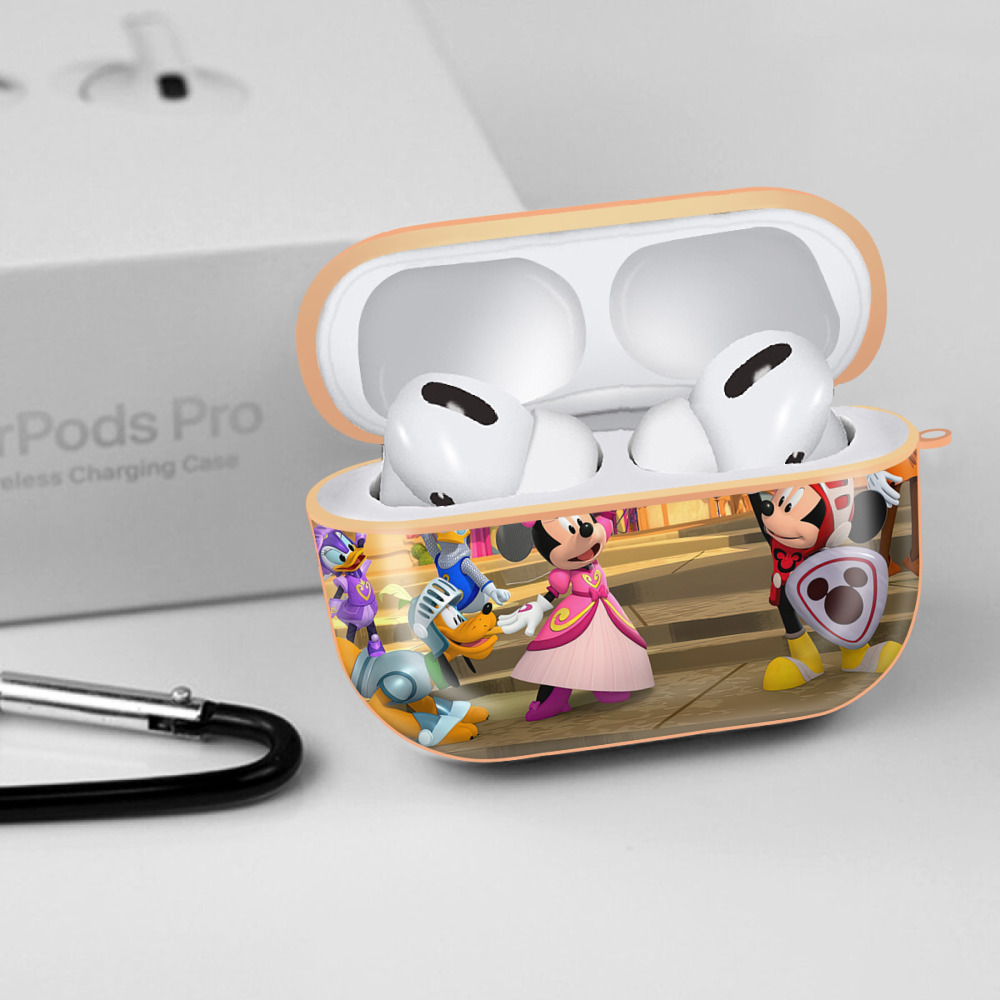 ミッキーマウス Mickey Mouse 【AirPods Pro用】ハードシェル保護ケース｜耐衝撃・防指紋・カラビナ付き商品仕様