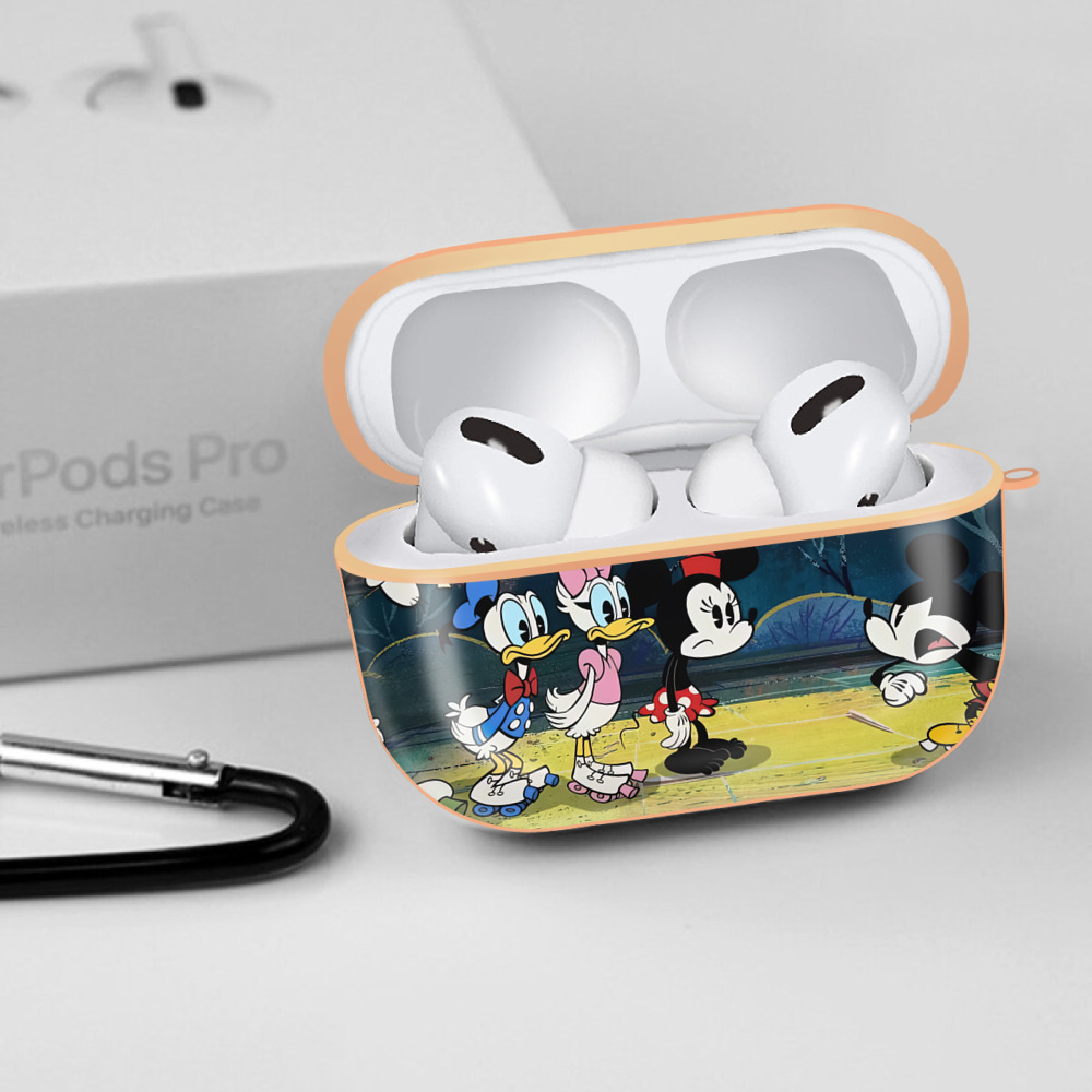 ミッキーマウス Mickey Mouse 【AirPods Pro用】ハードシェル保護ケース｜耐衝撃・防指紋・カラビナ付き商品仕様