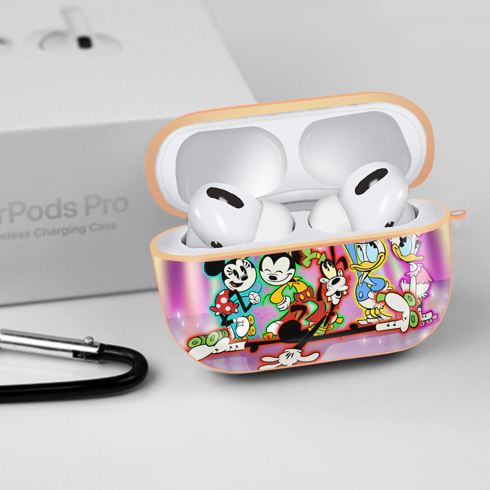 ミッキーマウス Mickey Mouse 【AirPods Pro用】ハードシェル保護ケース｜耐衝撃・防指紋・カラビナ付き商品仕様