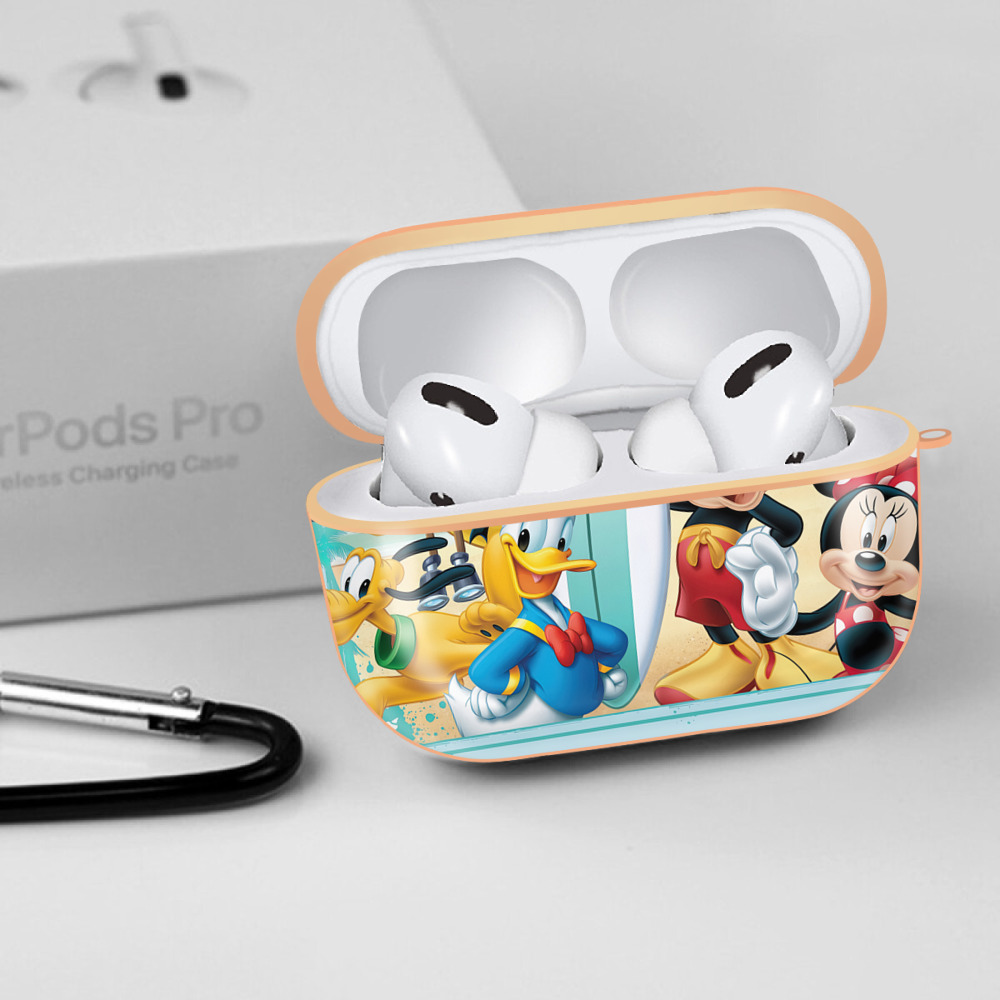 ミッキーマウス Mickey Mouse 【AirPods Pro用】ハードシェル保護ケース｜耐衝撃・防指紋・カラビナ付き商品仕様
