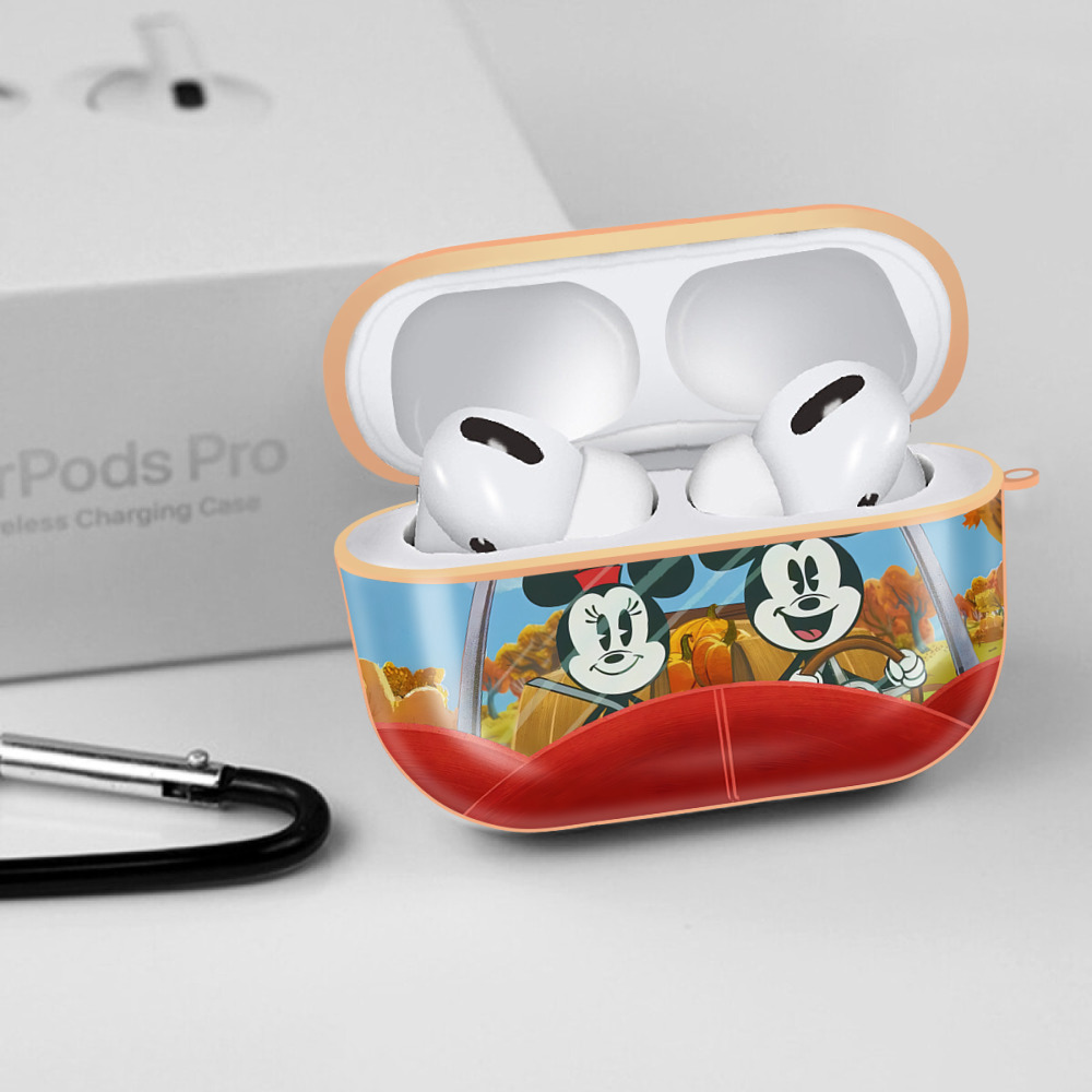 ミッキーマウス Mickey Mouse 【AirPods Pro用】ハードシェル保護ケース｜耐衝撃・防指紋・カラビナ付き商品仕様