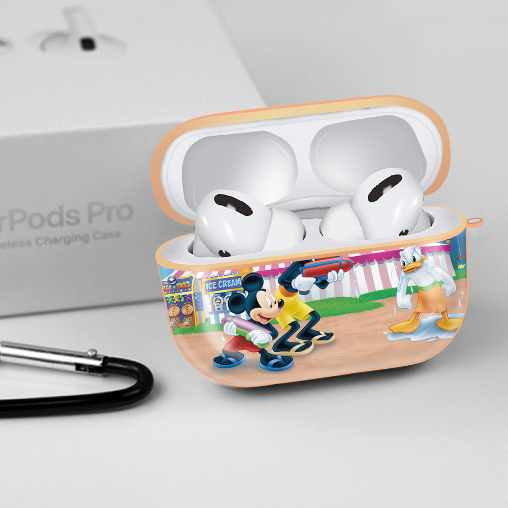 ミッキーマウス Mickey Mouse 【AirPods Pro用】ハードシェル保護ケース｜耐衝撃・防指紋・カラビナ付き商品仕様