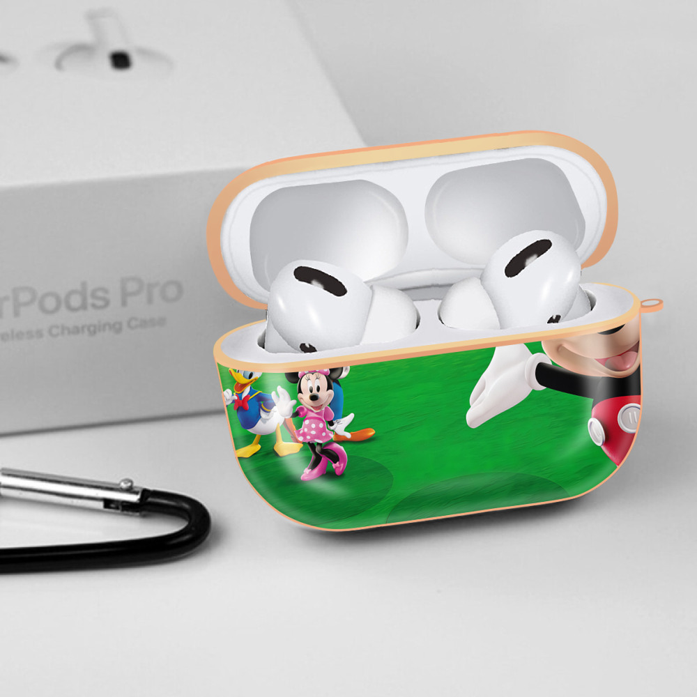 ミッキーマウス Mickey Mouse 【AirPods Pro用】ハードシェル保護ケース｜耐衝撃・防指紋・カラビナ付き商品仕様
