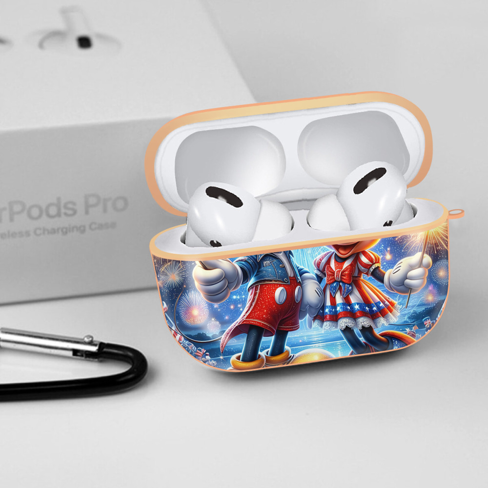 ミッキーマウス Mickey Mouse 【AirPods Pro用】ハードシェル保護ケース｜耐衝撃・防指紋・カラビナ付き商品仕様