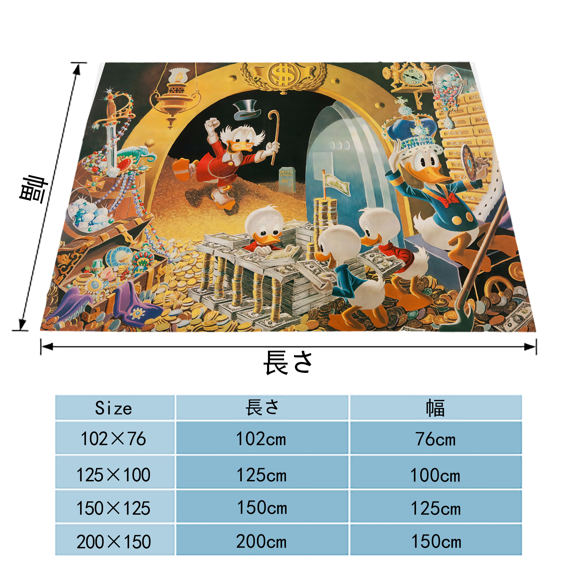 ミッキーマウス Mickey Mouse フランネルブランケット・多サイズ対応（横型）