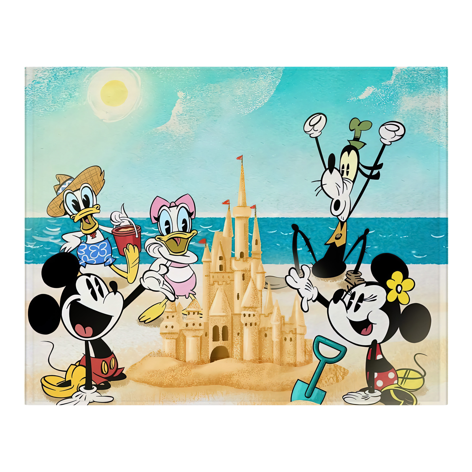 （画像用） ミッキーマウス Mickey Mouse フランネルブランケット・多サイズ対応（横型）