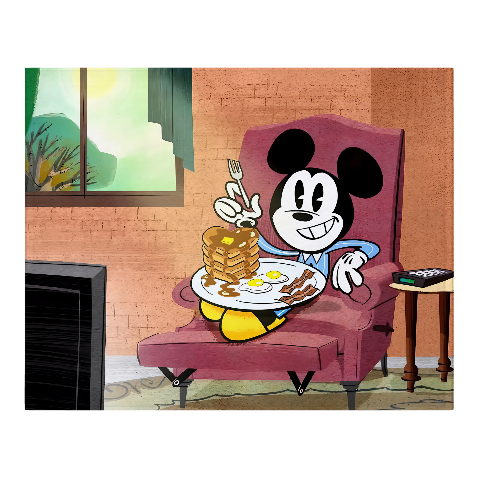 ミッキーマウス Mickey Mouse フランネルブランケット・多サイズ対応（横型）