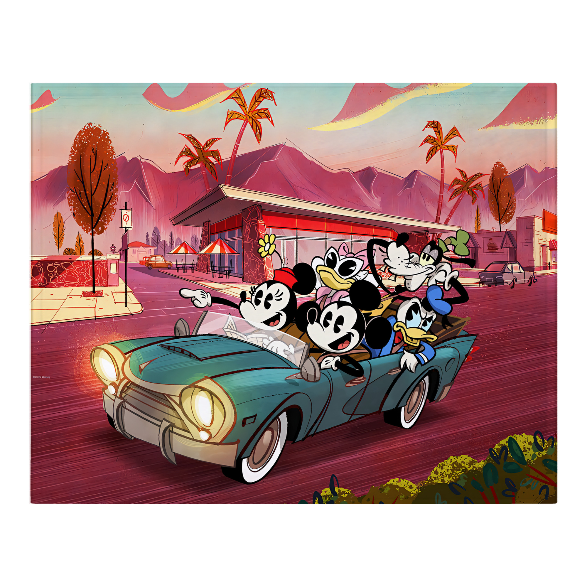 ミッキーマウス Mickey Mouse フランネルブランケット・多サイズ対応（横型）