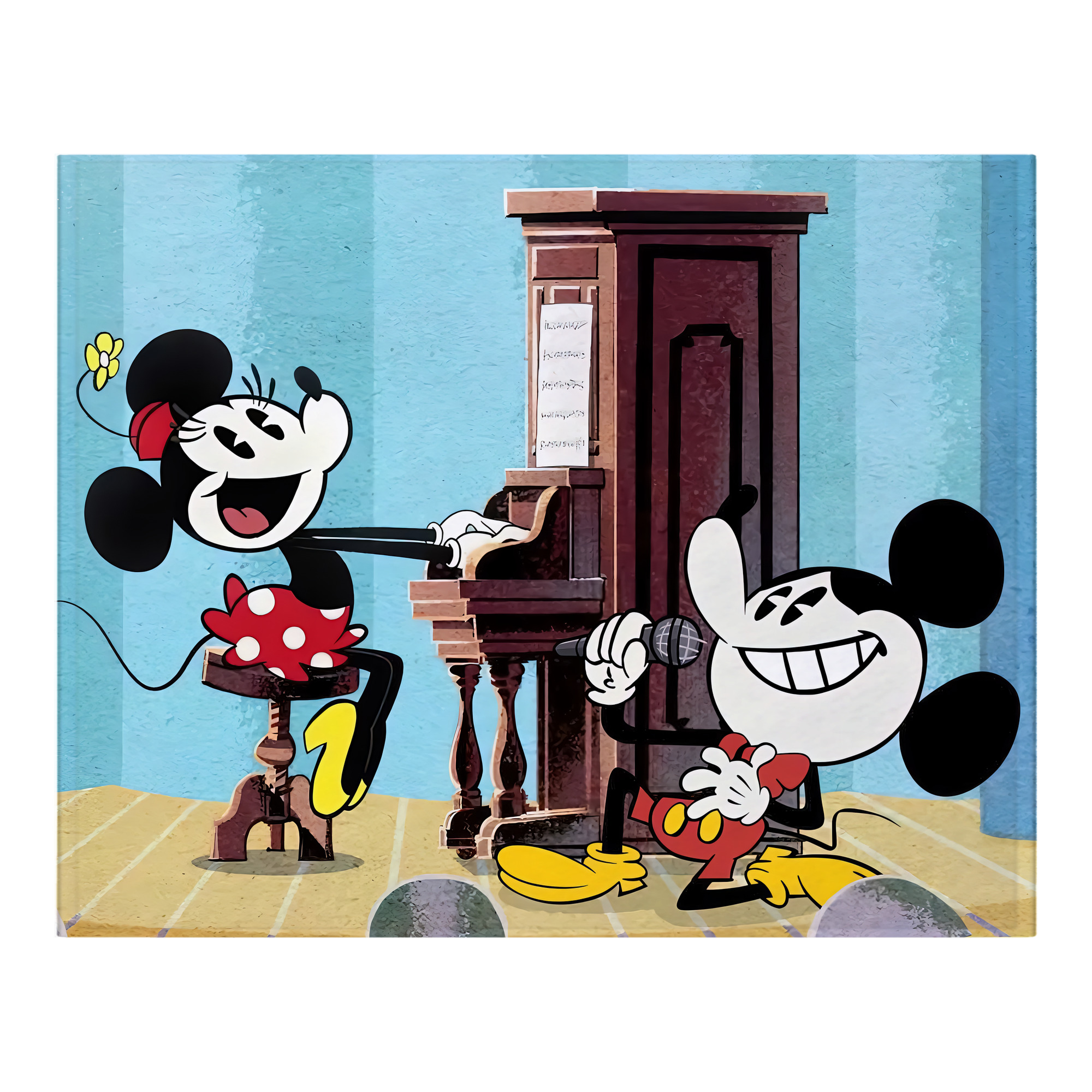 ミッキーマウス Mickey Mouse フランネルブランケット・多サイズ対応（横型）