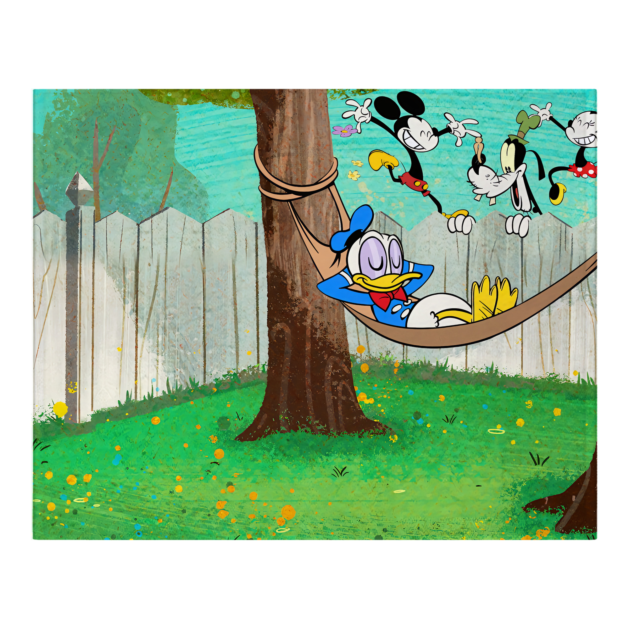 ミッキーマウス Mickey Mouse フランネルブランケット・多サイズ対応（横型）