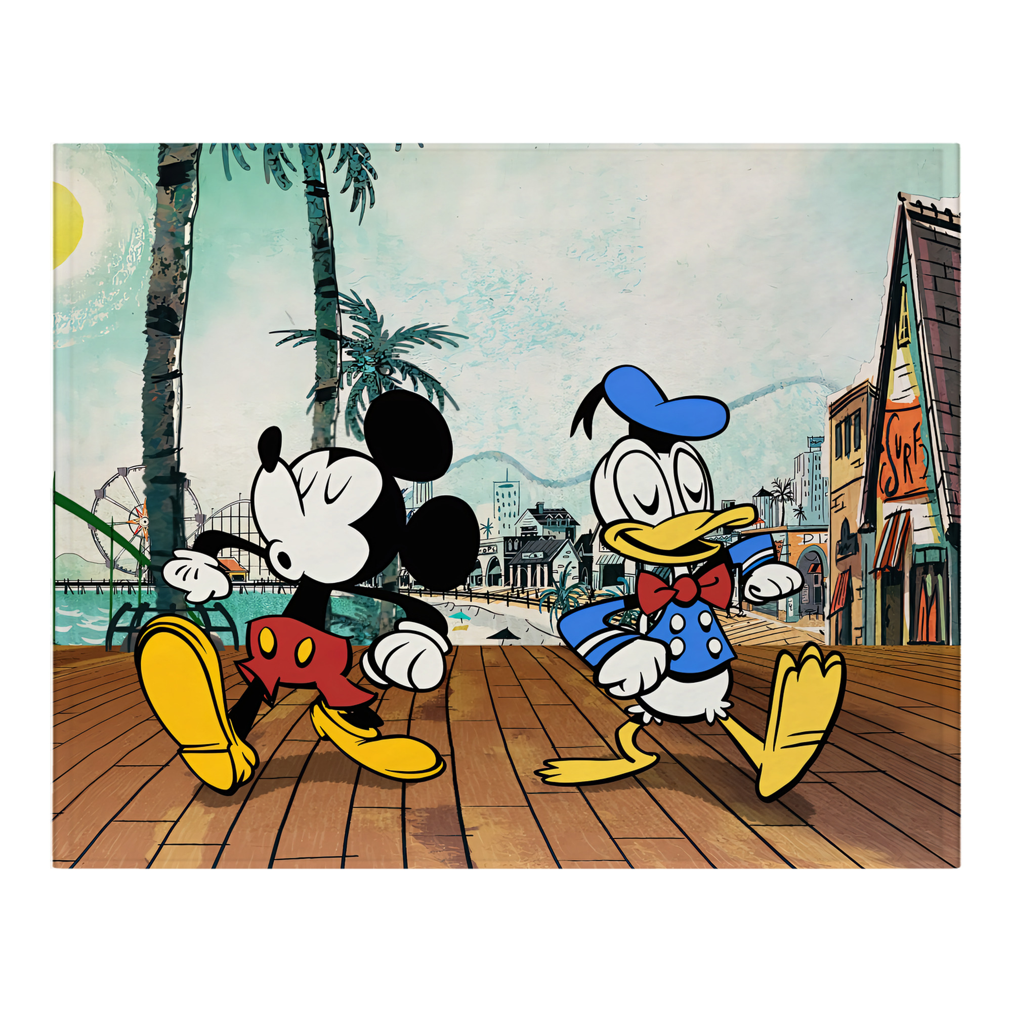 ミッキーマウス Mickey Mouse フランネルブランケット・多サイズ対応（横型）
