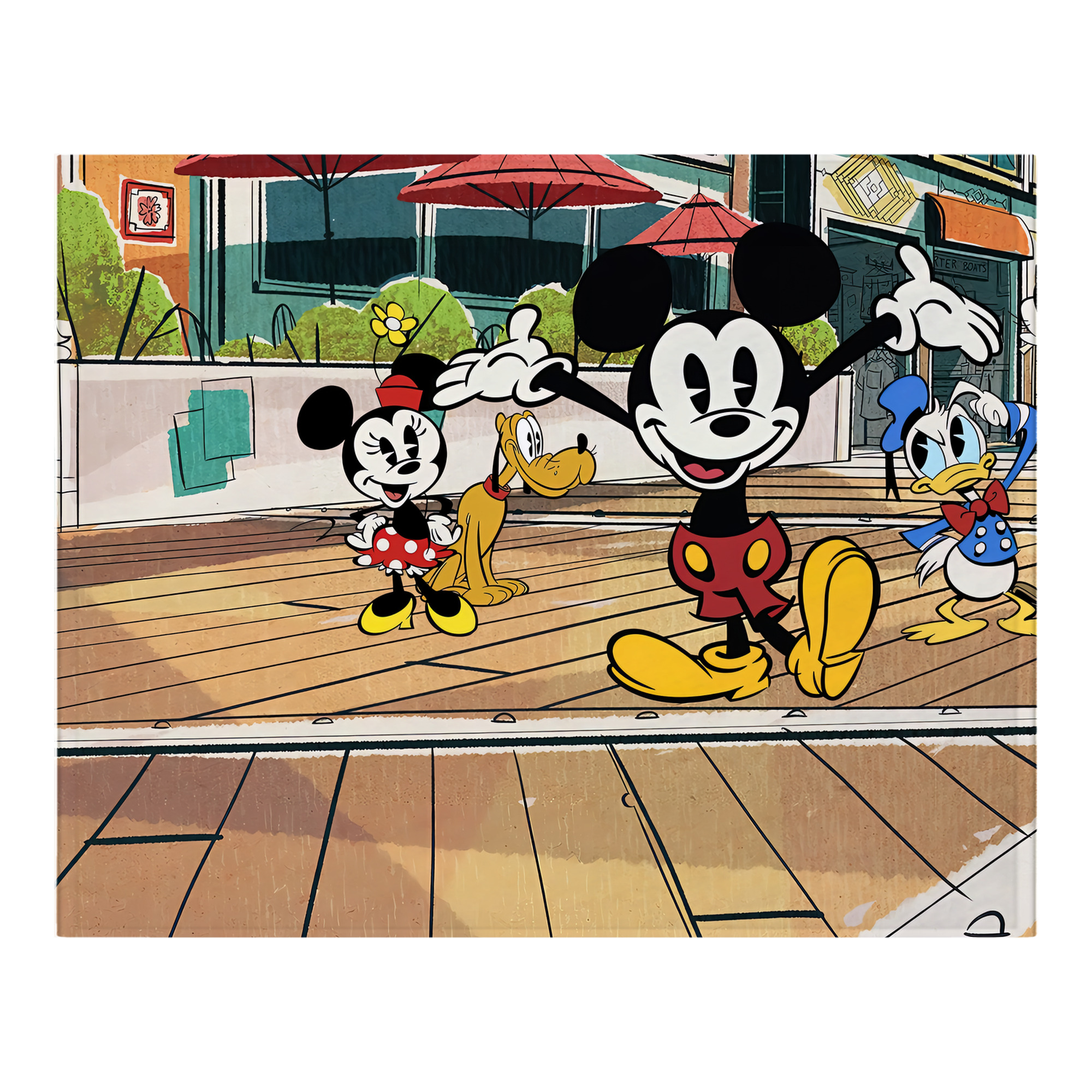ミッキーマウス Mickey Mouse フランネルブランケット・多サイズ対応（横型）