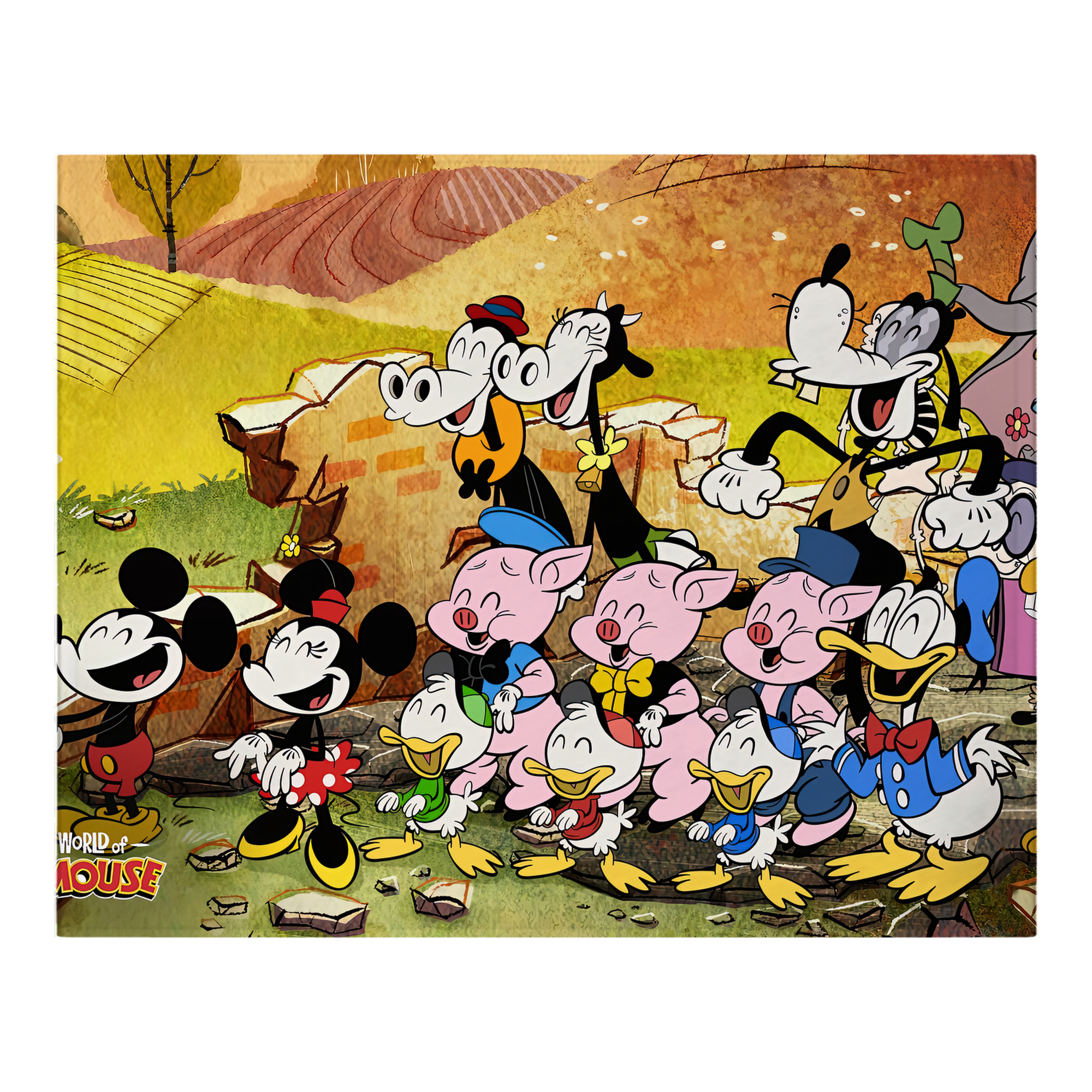 ミッキーマウス Mickey Mouse フランネルブランケット・多サイズ対応（横型）