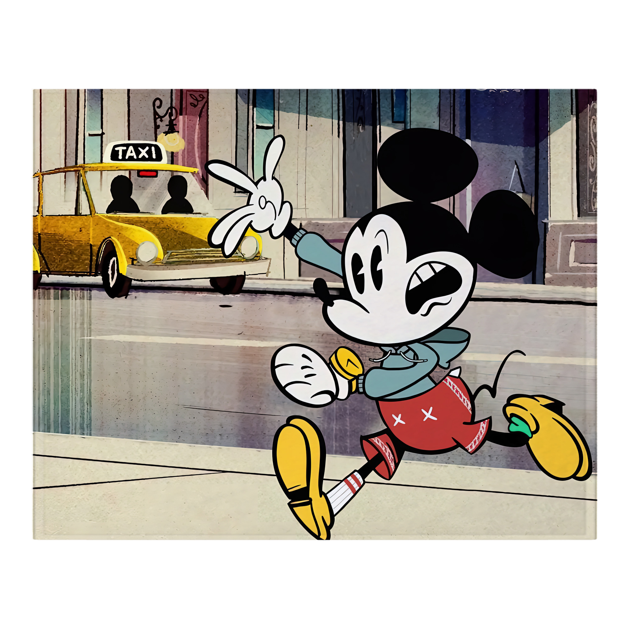 ミッキーマウス Mickey Mouse フランネルブランケット・多サイズ対応（横型）