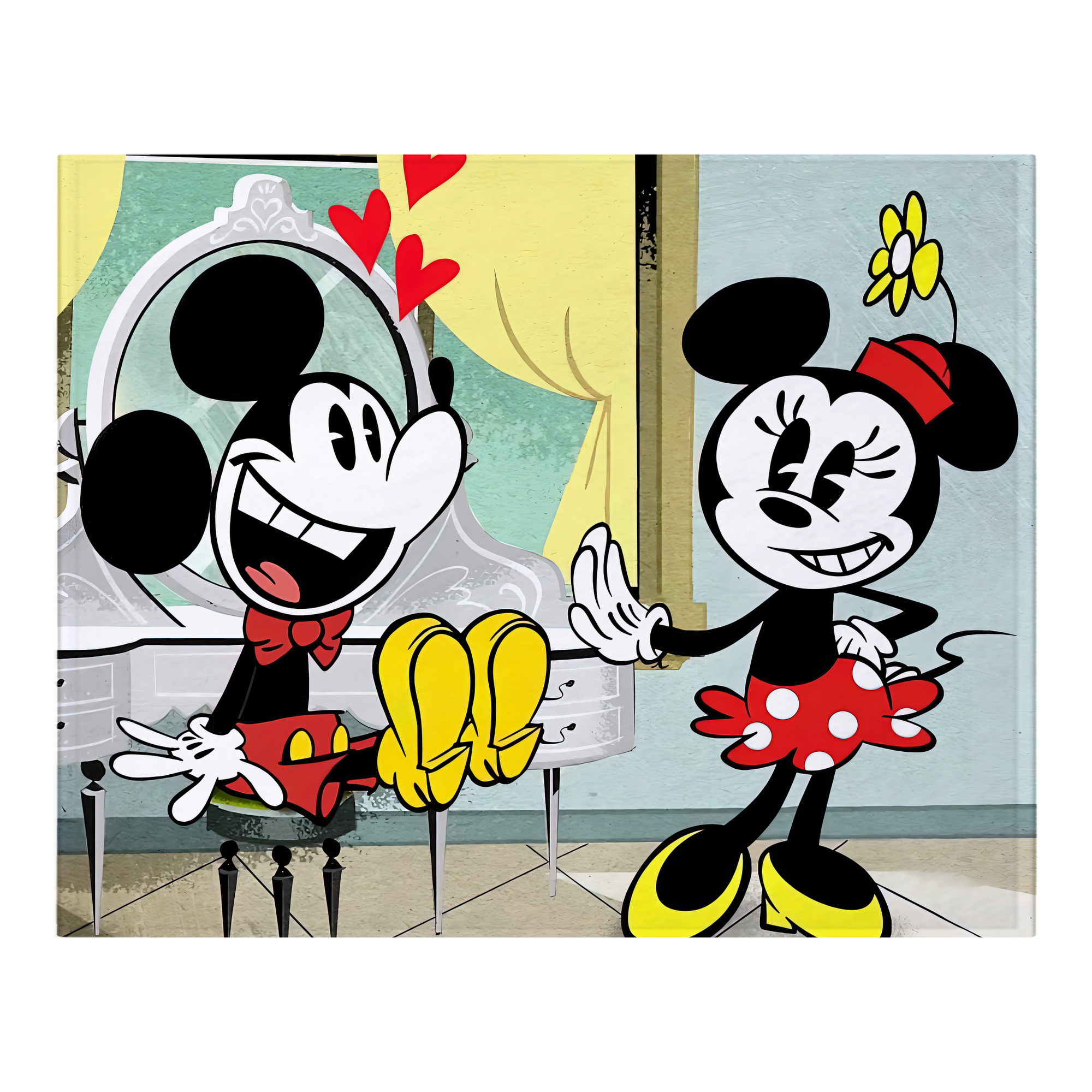 ミッキーマウス Mickey Mouse フランネルブランケット・多サイズ対応（横型）